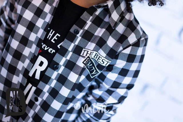 Karo dívčí košile bílá