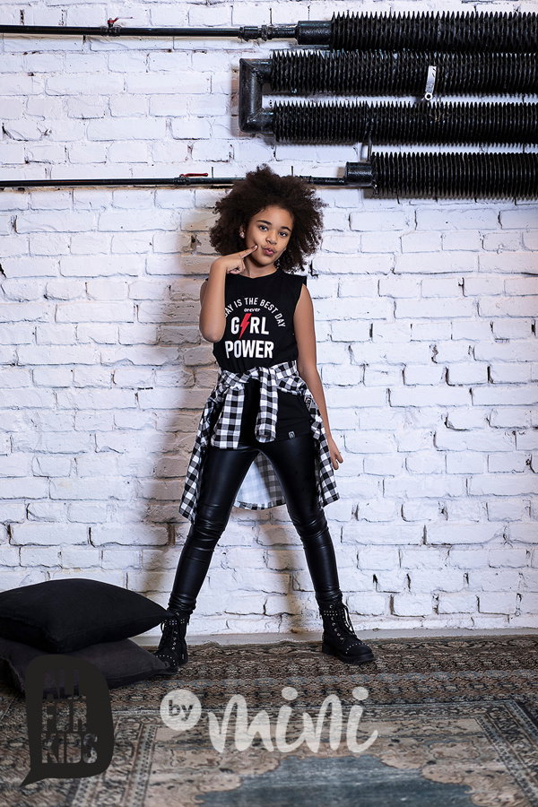 Leather look legíny