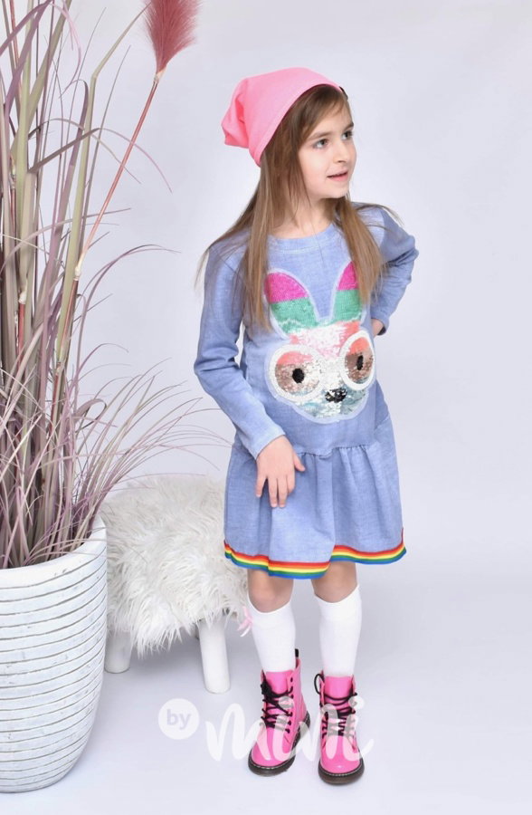 Barevné jeans Bunny šaty