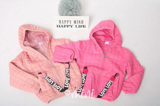 Prošívaná přechodová bundička pink