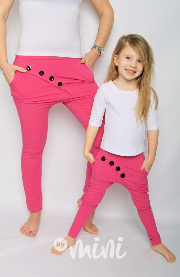 Růžové baggy matka a dcera set