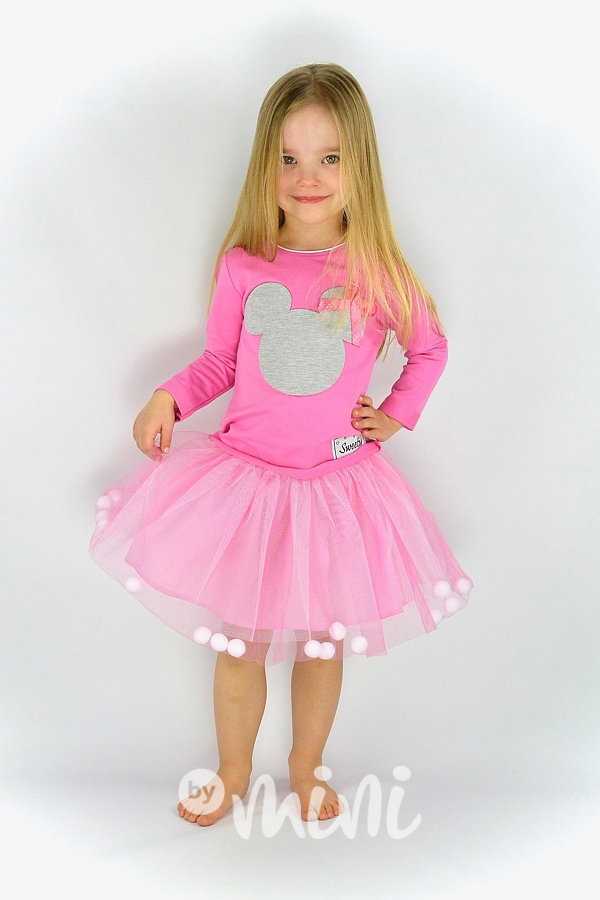 Pink bambulkový tutu set
