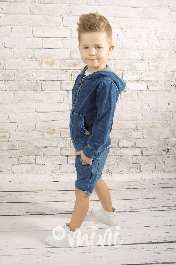 Dark jeans mikina s kapucí