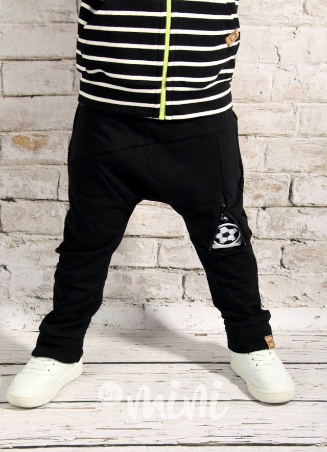 Football baggy tepláčky černé