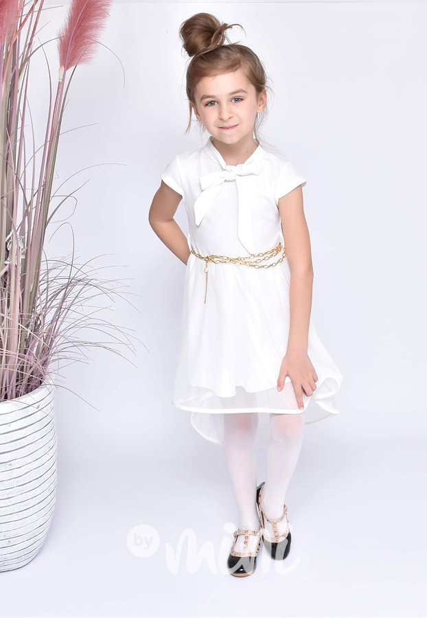 White dress dětské šaty s řetízkem
