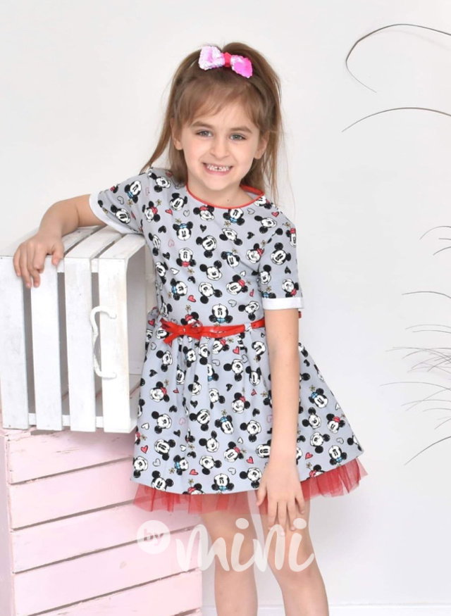 Stone dětské Minnie šaty s páskem