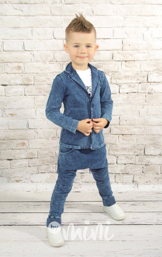 Prošívané jeans baggy tepláčky