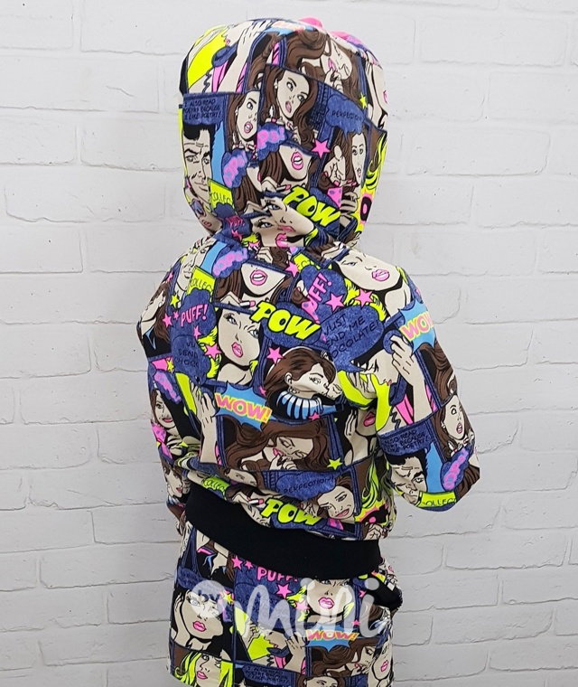 Neon komiks mikina