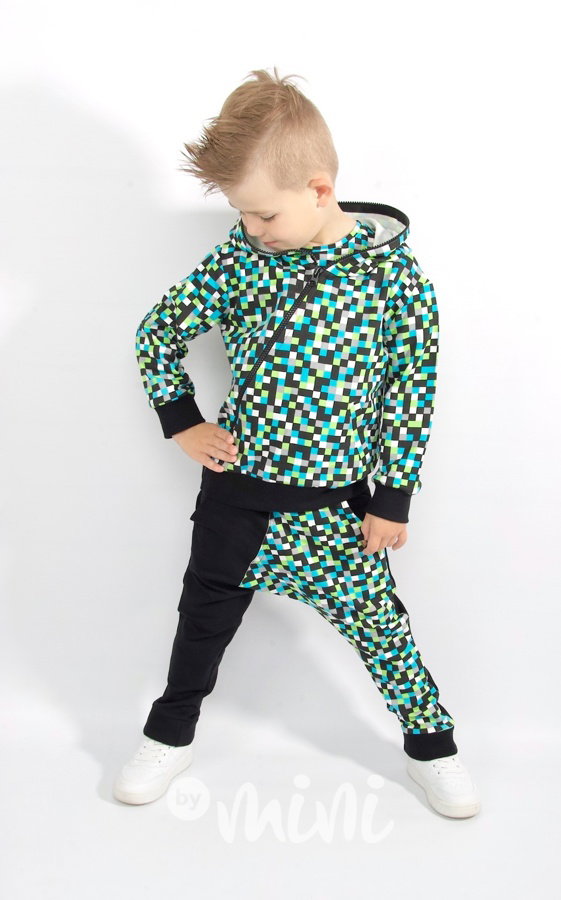 Pixels chlapecké baggy black s kostkou