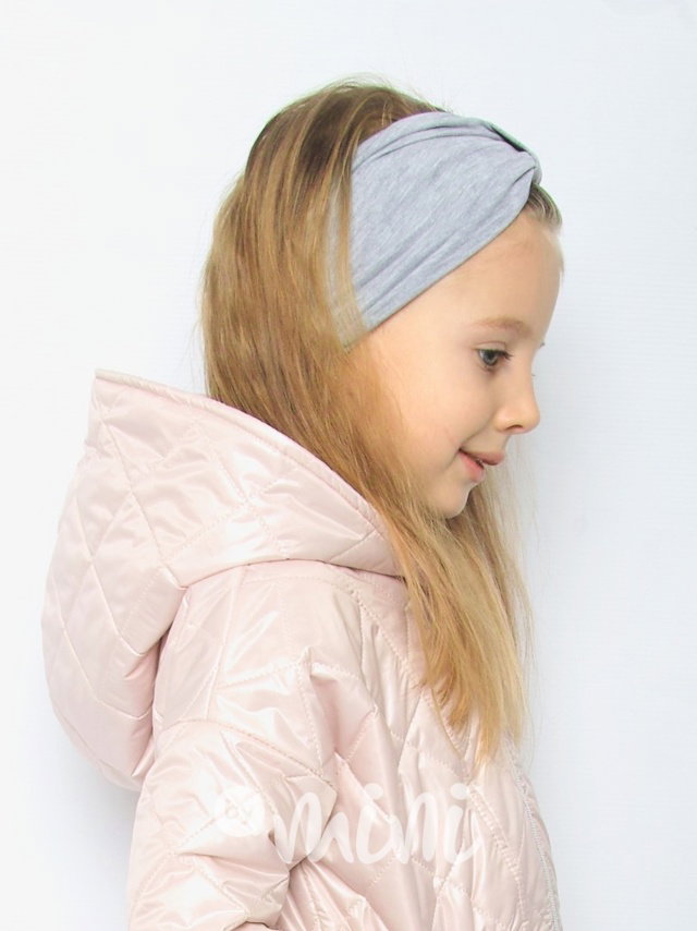 Grey basic stretch čelenka