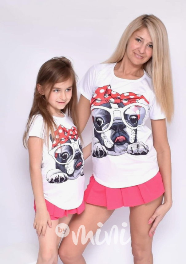 Family triko pejsek s mašlí