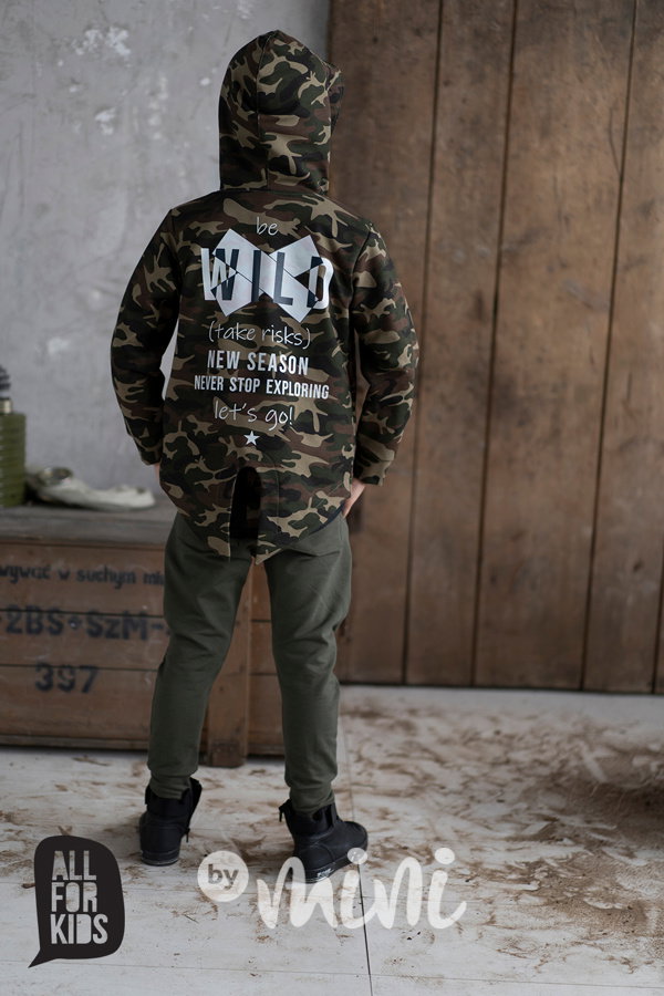 Prodloužená army wild mikina