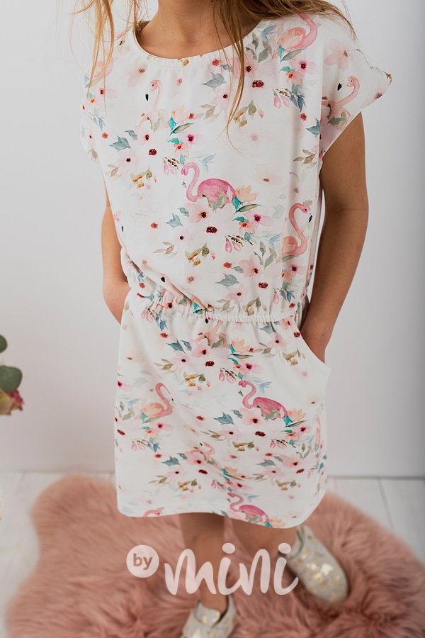 Flamingo dětské letní šaty s plameňáky