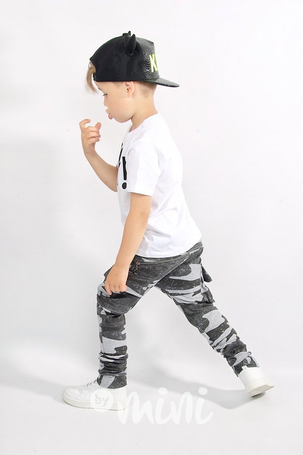 Grey army baggy kapsáče zip