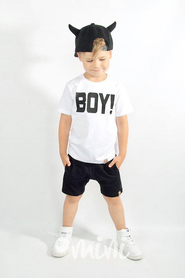 BOY chlapecké dětské černé kraťasy 