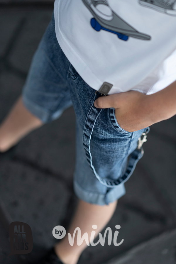 Jeans kraťasy s laclem