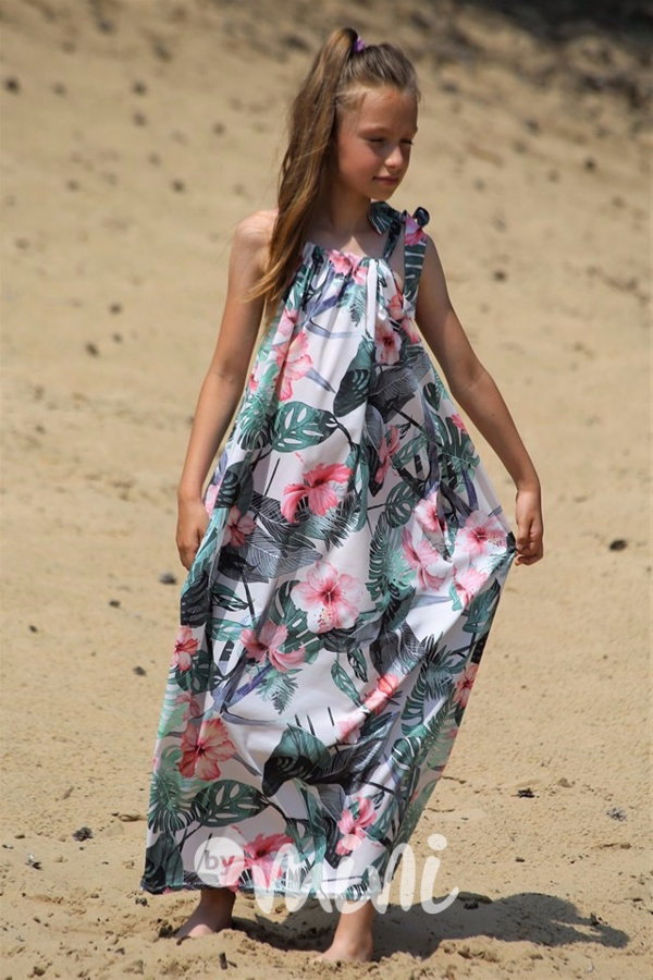 Dlouhé dívčí květované MAXI šaty