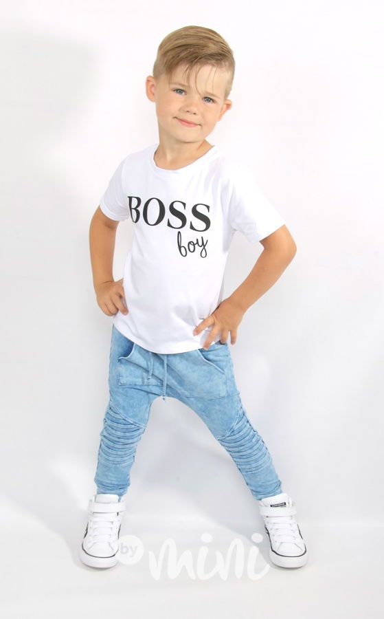 *Despacito* biker tepláky jeans blue