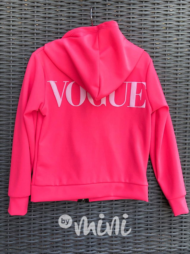 VOGUE neon růžová mikina