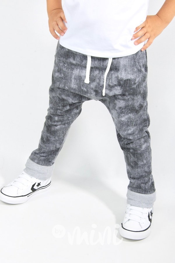 Jeans baggy tepláky grey