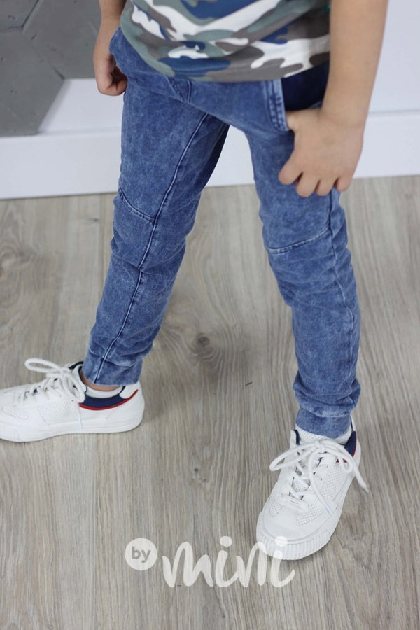 Jeans tepláčky s prošitím