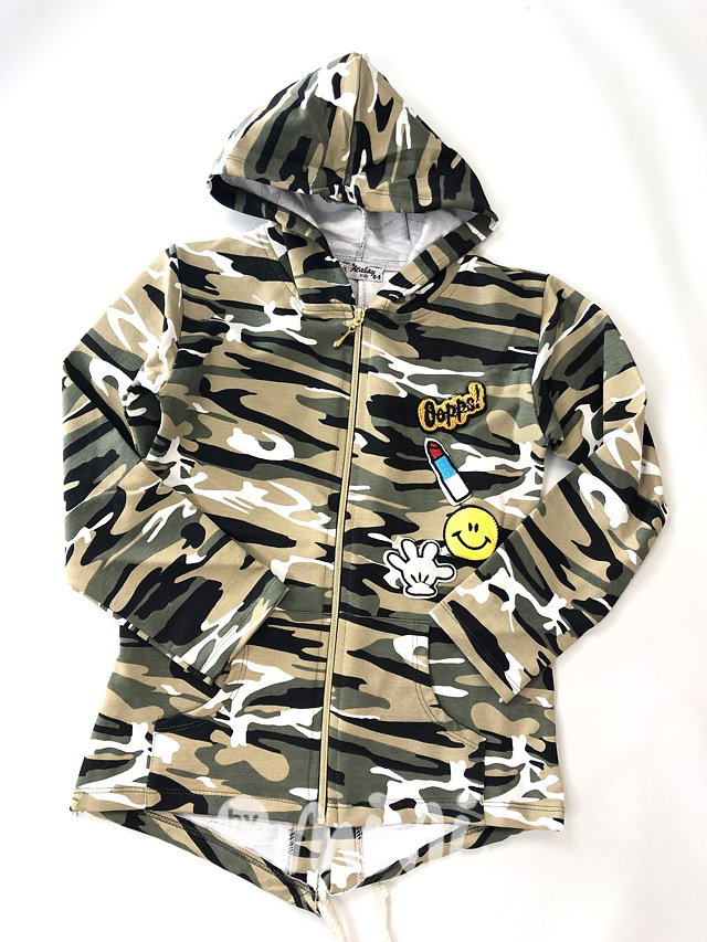 Army mikina s nášivkami