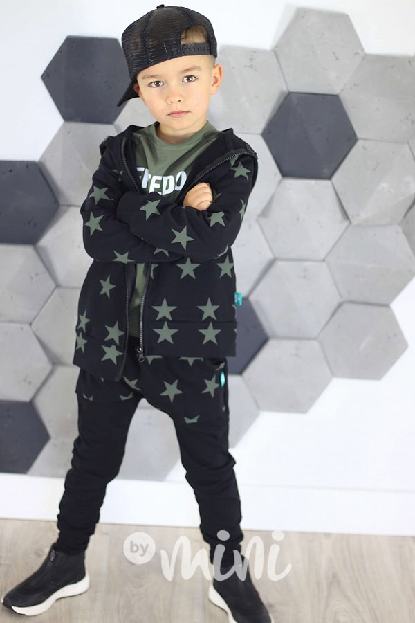 Khaki star baggy tepláčky