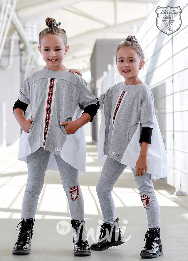 Designový dívčí set oblečení, tunika a legíny