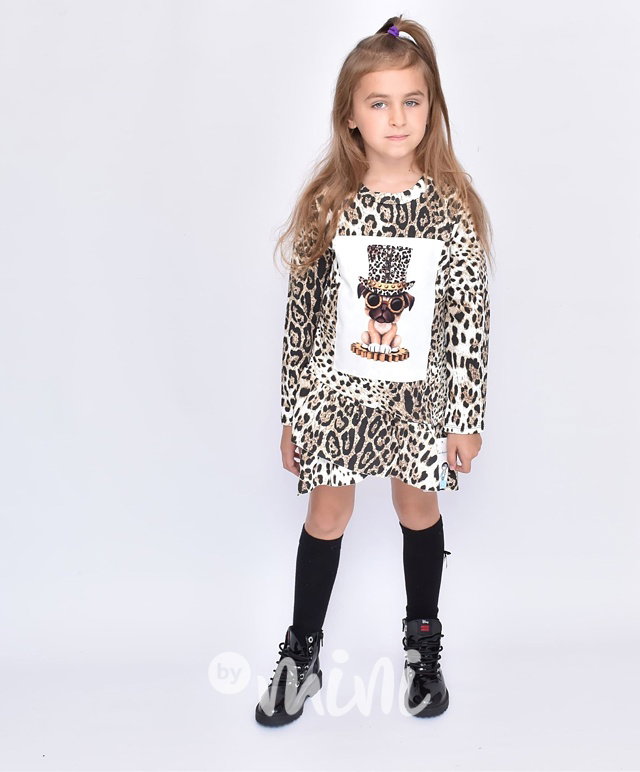 Leopard tunikošaty mopsík