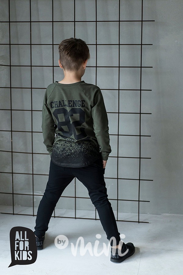 BOY chalenge mikina s karabinou khaki
