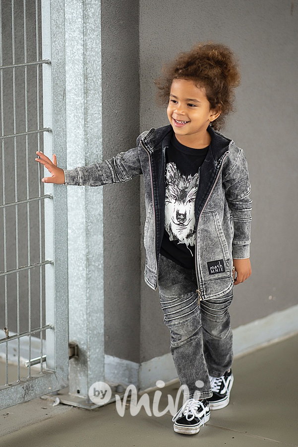 *Premium* Wolf ice black hoodie mikina