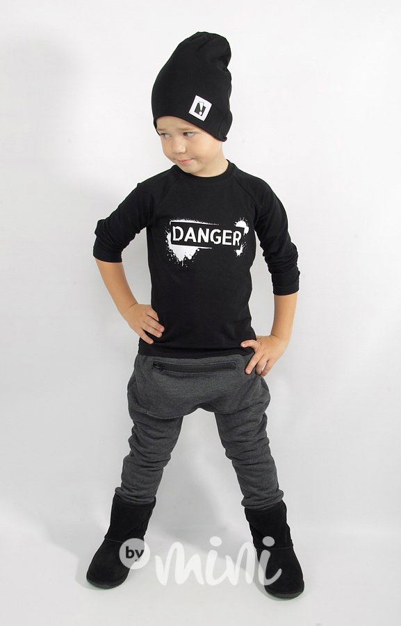 Super termo baggy tepláčky se zipem - dark grey