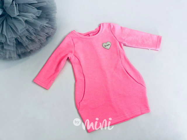 Neon pink dívčí tunika "tuba"