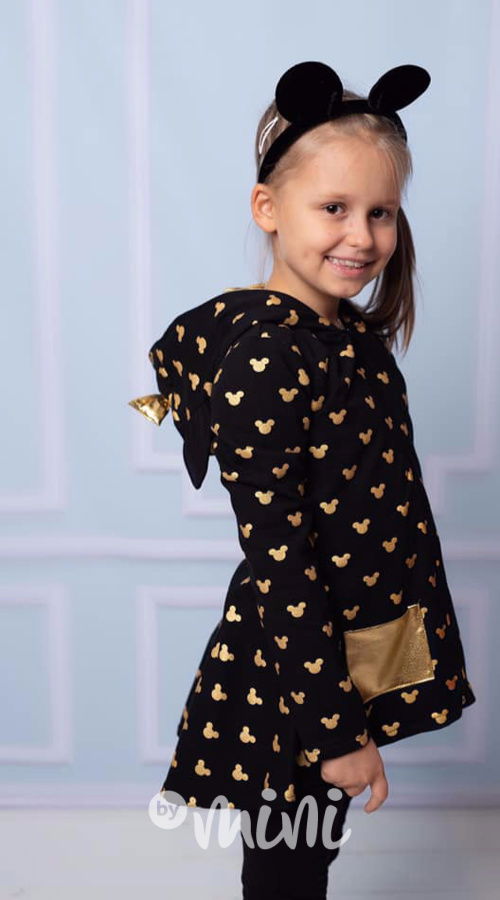 Minnie designová mikina gold/black