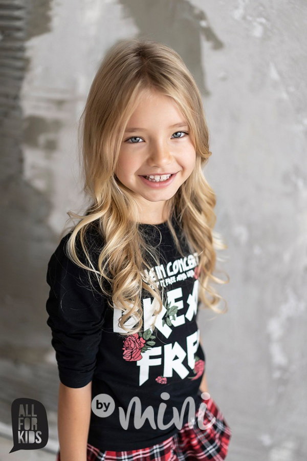 Red karo rose set - blůzka + sukně