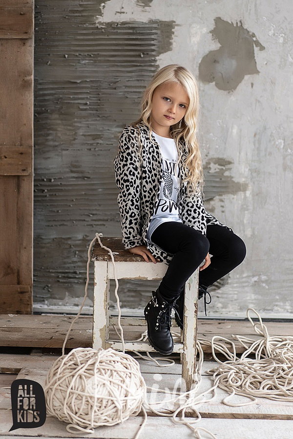 Leopard bílá long blůzka