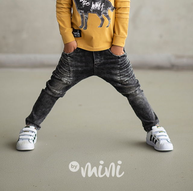 *Premium* jeans black s prošitím