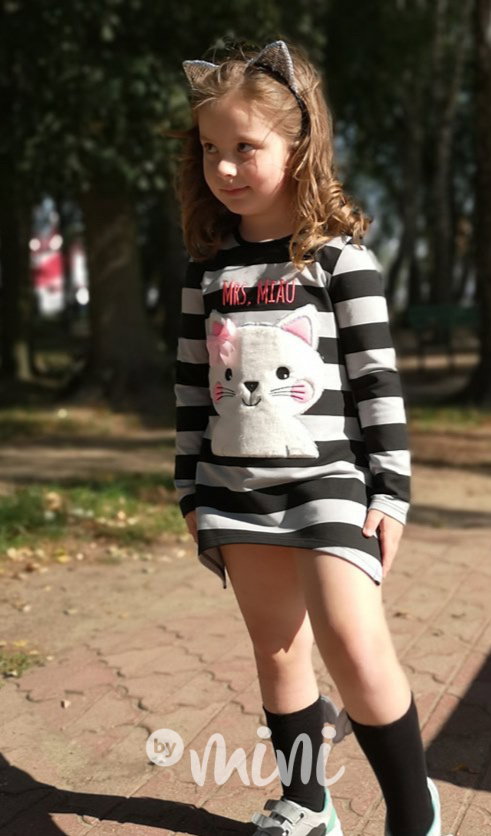 Mrs. MIAU tunika black/grey