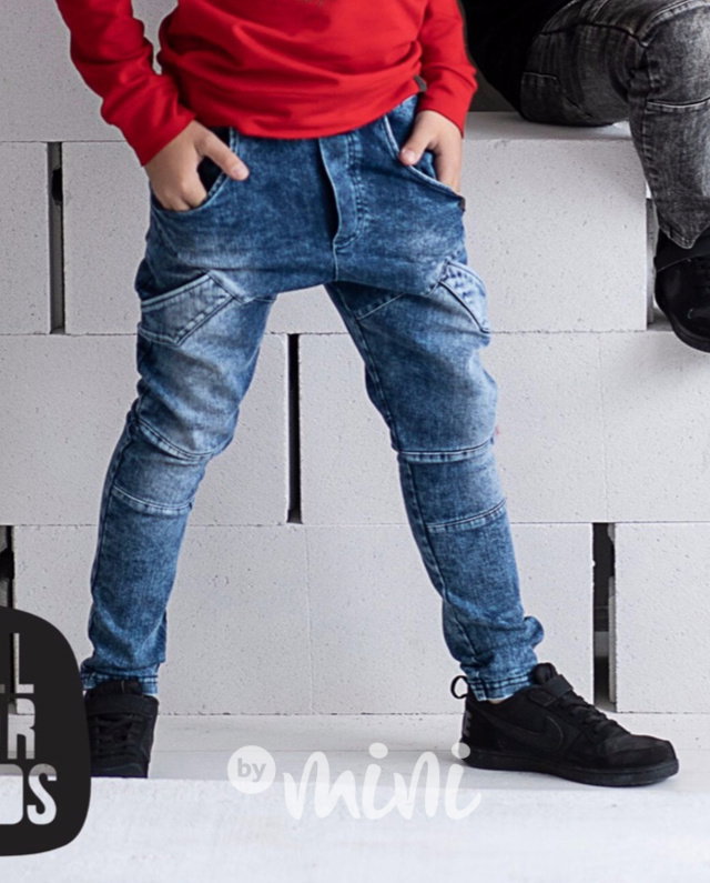 Blue jeans tepláčky s prošitím
