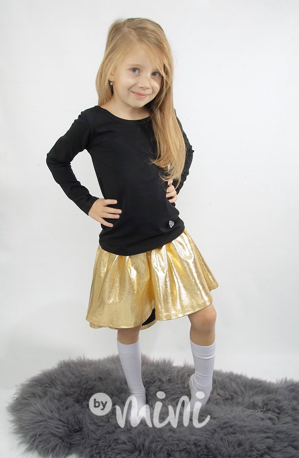 Ballerina top s mašličkou - černý