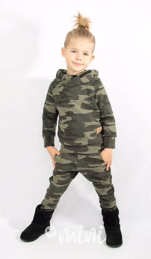 ARMY green zateplená mikina