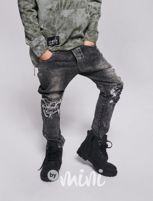 *Premium* ripped jeans ice black