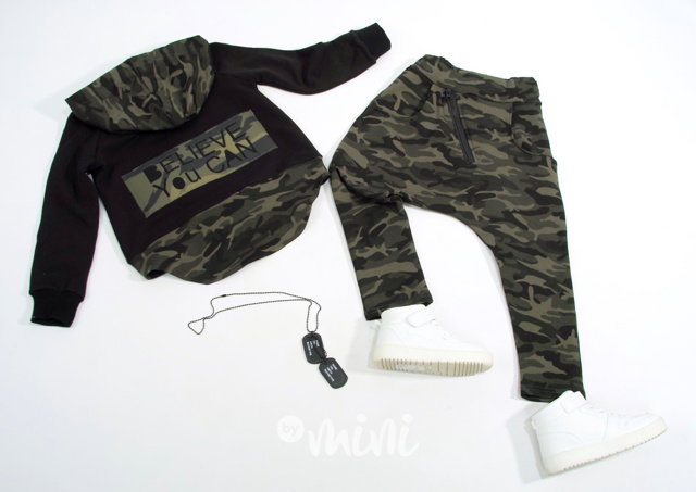 Green army baggy se zipem