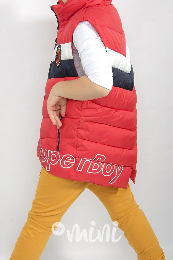 Super BOY jarní vesta - červená