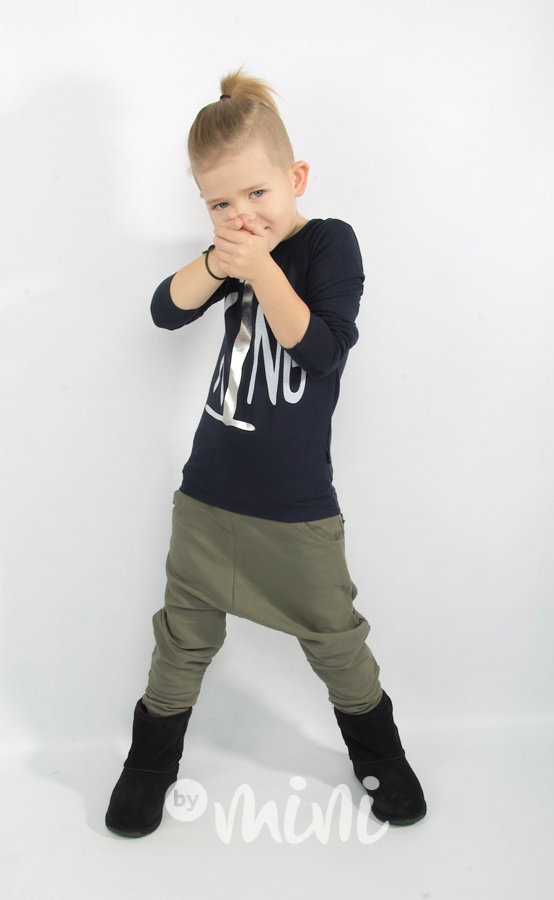 LOW baggy vyteplené tepláky - khaki