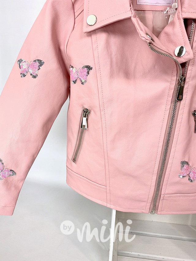 Pink křivák s flitr motýlky