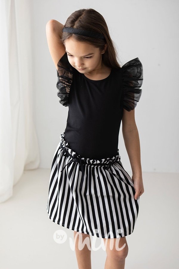 Pruhovaná sukně Lily - černá/bílá