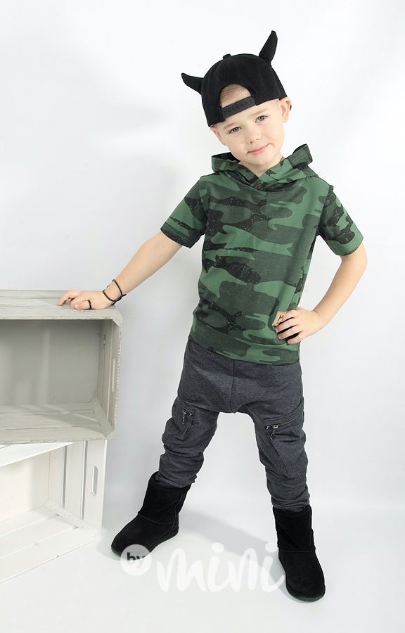 NEW baggy kapsáče šedý melír