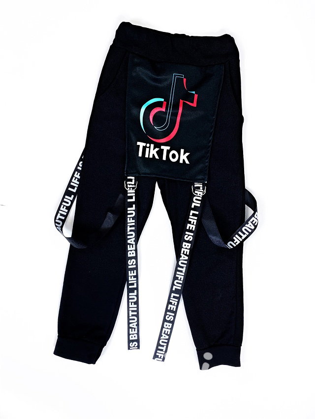 Tik Tok tepláčky - lacláče - černé