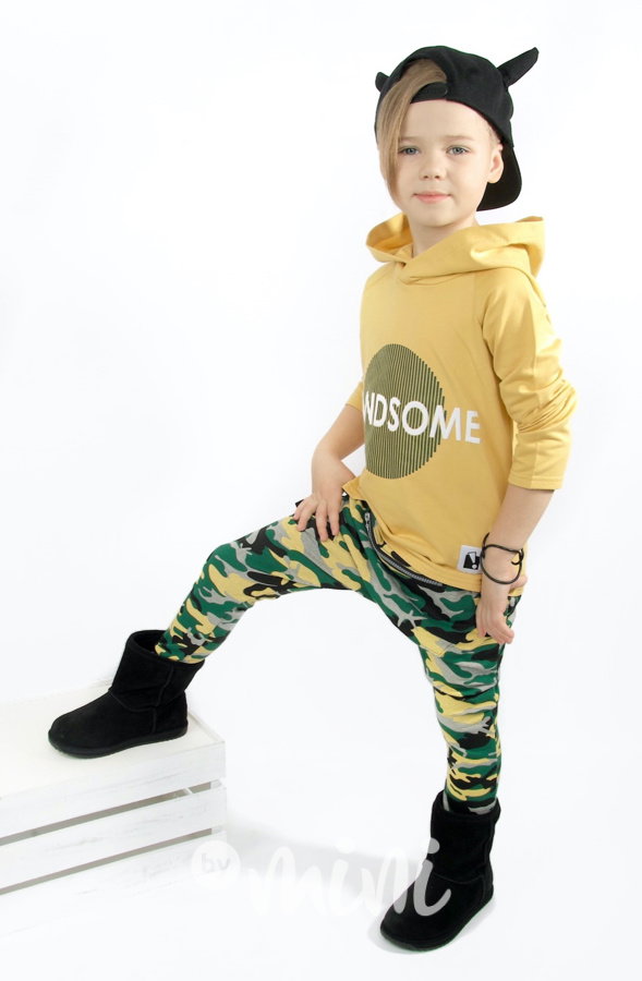 Handsome chlapecká souprava - mustard/army